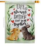 When We Are Together - Sweet Home Inspirational Vertical Impressions Decorative Flags HG137505 Made In USA