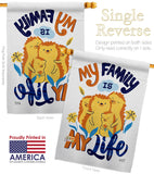 My Family Life - Sweet Home Inspirational Vertical Impressions Decorative Flags HG137522 Made In USA