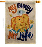 My Family Life - Sweet Home Inspirational Vertical Impressions Decorative Flags HG137522 Made In USA