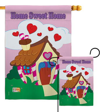Welcome Home Sweet Home - Sweet Home Inspirational Vertical Impressions Decorative Flags HG100039 Made In USA