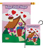 Welcome Hogar Dulce Hogar - Sweet Home Inspirational Vertical Impressions Decorative Flags HG100040 Made In USA