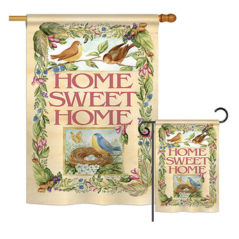 Welcome Birds Spring Time - Sweet Home Inspirational Vertical Impressions Decorative Flags HG100048 Printed In USA