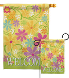 Welcome Daisy Garden - Sweet Home Inspirational Vertical Impressions Decorative Flags HG100052 Made In USA