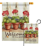 Welcome To My Garden - Sweet Home Inspirational Vertical Impressions Decorative Flags HG100064 Made In USA