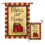 Bless Our Home - Sweet Home Inspirational Vertical Impressions Decorative Flags HG100069 Printed In USA