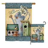 Welcome Spring Garden - Sweet Home Inspirational Vertical Impressions Decorative Flags HG100075 Printed In USA