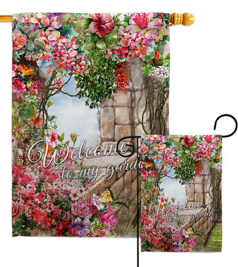 My Colorful Garden - Sweet Home Inspirational Vertical Impressions Decorative Flags HG100085 Made In USA