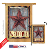 Welcome Country Barn Star - Sweet Home Inspirational Vertical Impressions Decorative Flags HG137054 Printed In USA