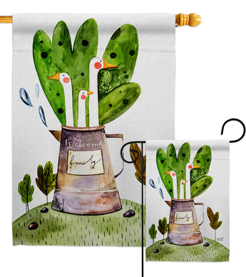 Welcome Duckies - Sweet Home Inspirational Vertical Impressions Decorative Flags HG137490 Made In USA