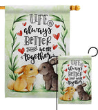 When We Are Together - Sweet Home Inspirational Vertical Impressions Decorative Flags HG137505 Made In USA