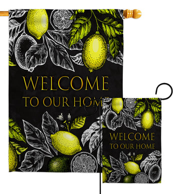 Our Home - Sweet Home Inspirational Vertical Impressions Decorative Flags HG137573 Made In USA