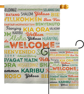 Always Welcome - Sweet Home Inspirational Vertical Impressions Decorative Flags HG137606 Made In USA