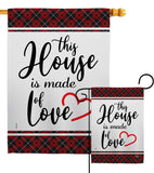 Made of Love - Sweet Home Inspirational Vertical Impressions Decorative Flags HG192237 Made In USA