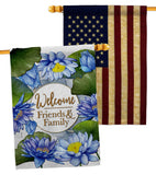 Blue Lotus - Sweet Home Inspirational Vertical Impressions Decorative Flags HG120250 Made In USA