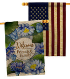 Blue Lotus - Sweet Home Inspirational Vertical Impressions Decorative Flags HG120250 Made In USA