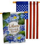 Blue Lotus - Sweet Home Inspirational Vertical Impressions Decorative Flags HG120250 Made In USA