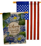 Blue Lotus - Sweet Home Inspirational Vertical Impressions Decorative Flags HG120250 Made In USA