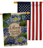 Blue Lotus - Sweet Home Inspirational Vertical Impressions Decorative Flags HG120250 Made In USA