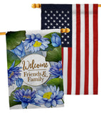 Blue Lotus - Sweet Home Inspirational Vertical Impressions Decorative Flags HG120250 Made In USA