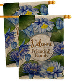 Blue Lotus - Sweet Home Inspirational Vertical Impressions Decorative Flags HG120250 Made In USA