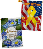 Blue Lotus - Sweet Home Inspirational Vertical Impressions Decorative Flags HG120250 Made In USA