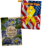 Blue Lotus - Sweet Home Inspirational Vertical Impressions Decorative Flags HG120250 Made In USA