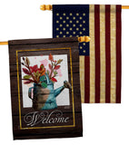 Welcome Waterin Can - Sweet Home Inspirational Vertical Impressions Decorative Flags HG130357 Made In USA