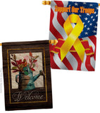 Welcome Waterin Can - Sweet Home Inspirational Vertical Impressions Decorative Flags HG130357 Made In USA