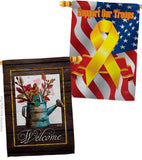 Welcome Waterin Can - Sweet Home Inspirational Vertical Impressions Decorative Flags HG130357 Made In USA