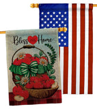 Bless This Home - Sweet Home Inspirational Vertical Impressions Decorative Flags HG130422 Made In USA