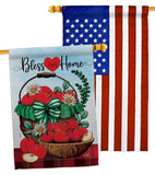 Bless This Home - Sweet Home Inspirational Vertical Impressions Decorative Flags HG130422 Made In USA