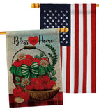 Bless This Home - Sweet Home Inspirational Vertical Impressions Decorative Flags HG130422 Made In USA