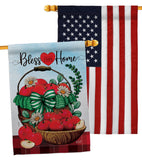 Bless This Home - Sweet Home Inspirational Vertical Impressions Decorative Flags HG130422 Made In USA