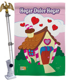 Welcome Hogar Dulce Hogar - Sweet Home Inspirational Vertical Impressions Decorative Flags HG100040 Made In USA