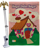 Welcome Hogar Dulce Hogar - Sweet Home Inspirational Vertical Impressions Decorative Flags HG100040 Made In USA