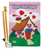 Welcome Hogar Dulce Hogar - Sweet Home Inspirational Vertical Impressions Decorative Flags HG100040 Made In USA