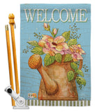 Welcome Watering Can - Sweet Home Inspirational Vertical Impressions Decorative Flags HG100051 Made In USA