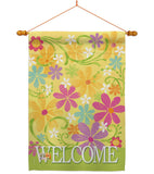 Welcome Daisy Garden - Sweet Home Inspirational Vertical Impressions Decorative Flags HG100052 Made In USA