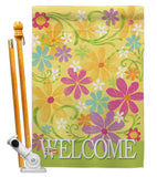 Welcome Daisy Garden - Sweet Home Inspirational Vertical Impressions Decorative Flags HG100052 Made In USA