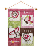 Welcome Butterfly Floral - Sweet Home Inspirational Vertical Impressions Decorative Flags HG100056 Made In USA