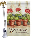 Welcome To My Garden - Sweet Home Inspirational Vertical Impressions Decorative Flags HG100064 Made In USA