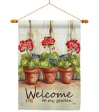 Welcome To My Garden - Sweet Home Inspirational Vertical Impressions Decorative Flags HG100064 Made In USA