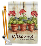 Welcome To My Garden - Sweet Home Inspirational Vertical Impressions Decorative Flags HG100064 Made In USA