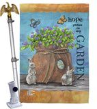 Welcome Hope Grows - Sweet Home Inspirational Vertical Impressions Decorative Flags HG100066 Made In USA