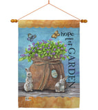 Welcome Hope Grows - Sweet Home Inspirational Vertical Impressions Decorative Flags HG100066 Made In USA