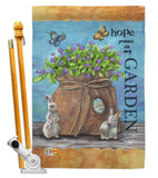 Welcome Hope Grows - Sweet Home Inspirational Vertical Impressions Decorative Flags HG100066 Made In USA