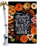 Family is Heart - Sweet Home Inspirational Vertical Impressions Decorative Flags HG100076 Made In USA