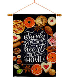 Family is Heart - Sweet Home Inspirational Vertical Impressions Decorative Flags HG100076 Made In USA