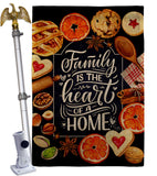 Family is Heart - Sweet Home Inspirational Vertical Impressions Decorative Flags HG100076 Made In USA