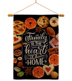 Family is Heart - Sweet Home Inspirational Vertical Impressions Decorative Flags HG100076 Made In USA